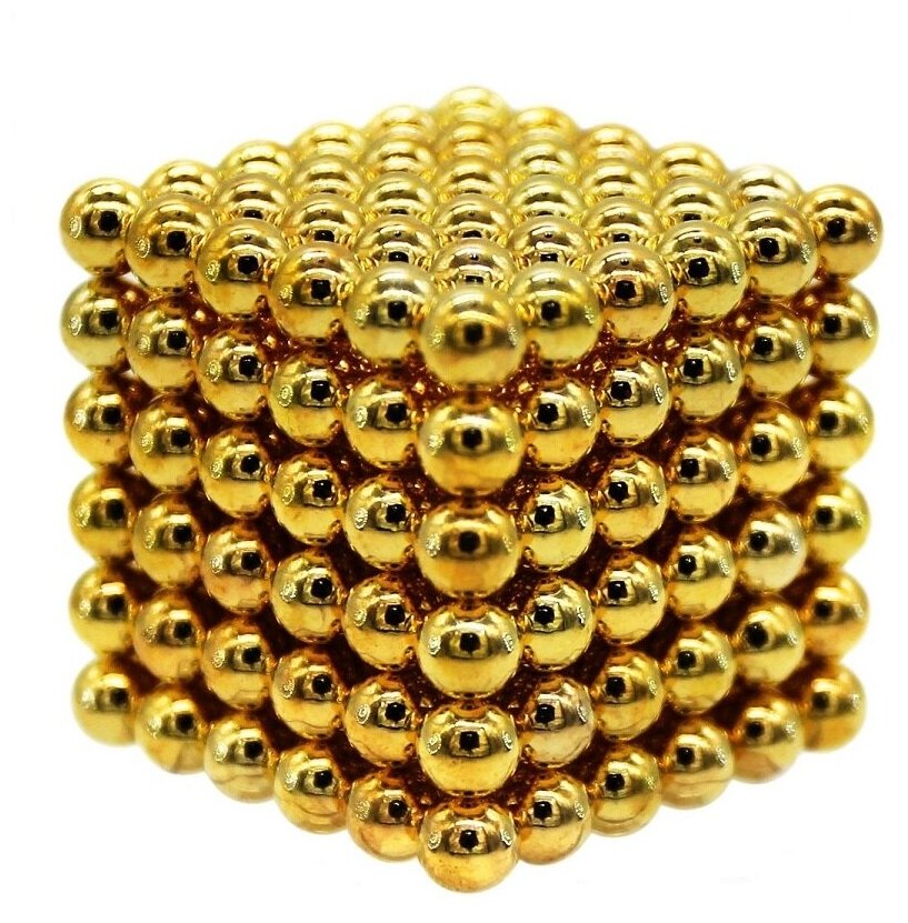 Куб из магнитных шариков MagnetXL B216-Gold 5мм x 216шт цвет: золотистый