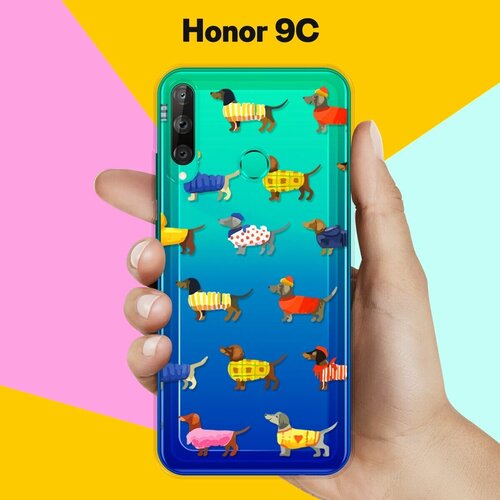 Силиконовый чехол Модные Таксы на Honor 9C