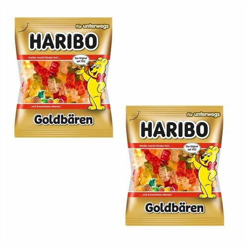 Мармелад жевательный Haribo Goldbaren Харибо Золотые Мишки 2 пачки по 100 гр. 10002194-2