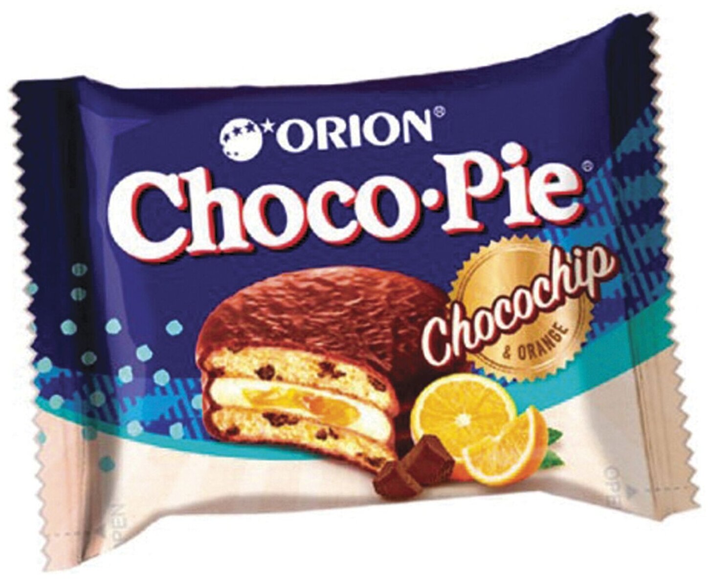 Печенье ORION "Choco Pie Chocochip" c апельсином и кусочками шоколада, 360 г (12 штук х 30 г), О0000013006 - фотография № 4