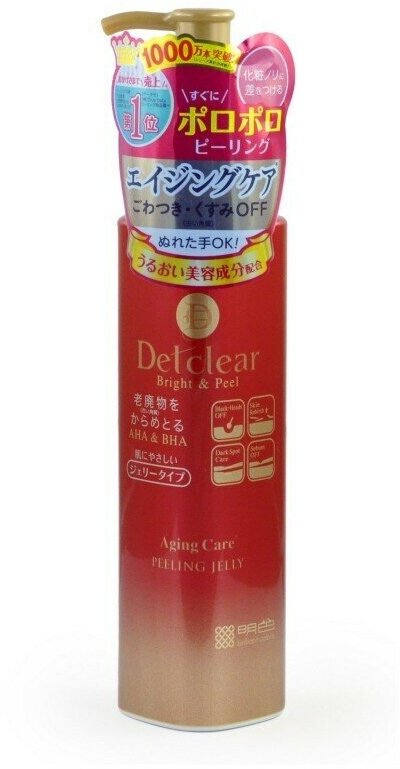 Meishoku пилинг-гель для лица Detclear Peeling Jelly Aging Care с AHA&BHA, 180 мл