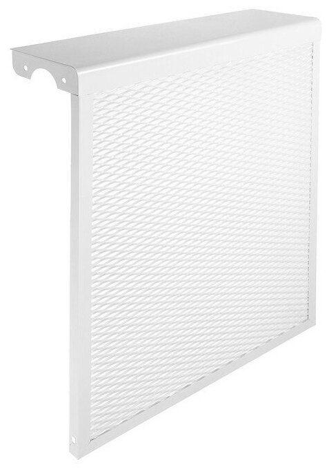 Экран на чугунный радиатор "Лидер", 490х610х150 мм, 5 секций, металлический, белый