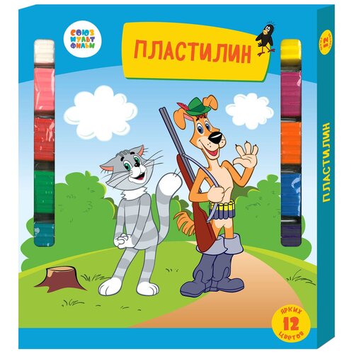 Пластилин 12 цветов Трое из Простоквашино 399₽