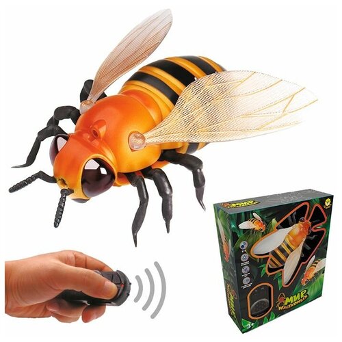фото Игрушка на радиоуправлении для мальчиков и девочек от 3 лет / робот - пчела / со световыми эффектами , levatoys