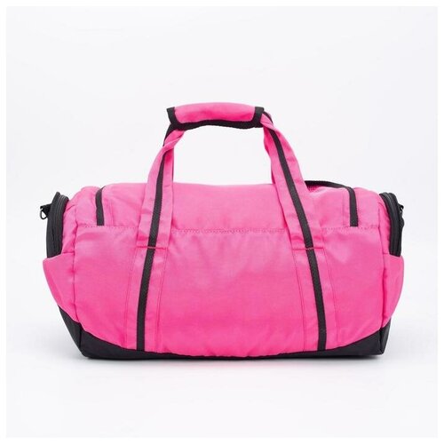 фото Сумка спортивная luris отдел на молнии, 2 наружных кармана, длинный ремень, розовый/черный