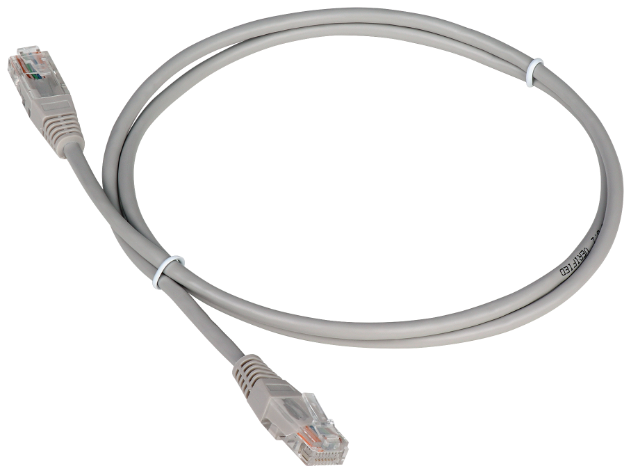 Патч-корд RJ45 - RJ45, 4 пары, UTP, категория 5е, 7 м, серый, TWT TWT-45-45-7.0-GY