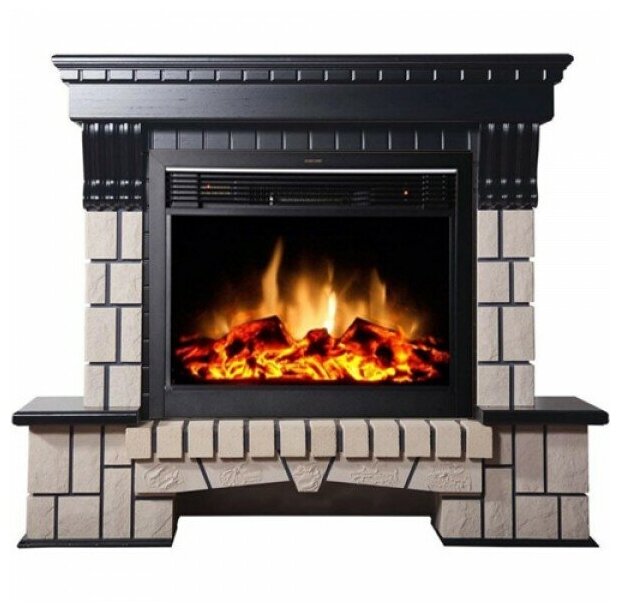 Электрокамин Interflame Экстер с очагом Jupiter Black Венге