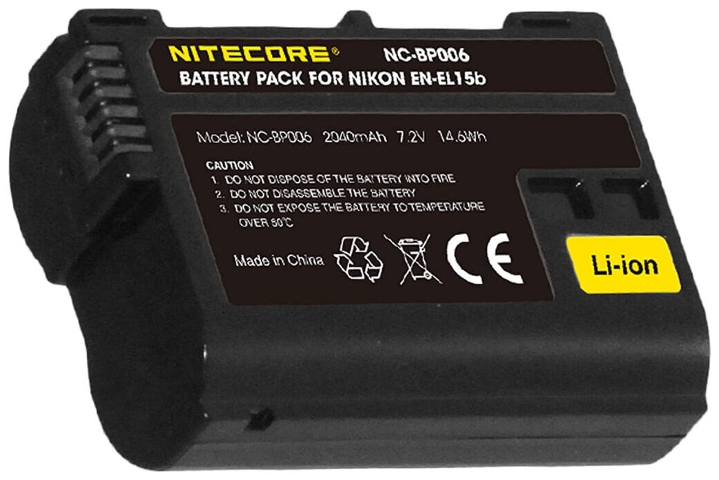 Аккумулятор Nitecore NC-BP006 аналог Nikon EN-EL15b