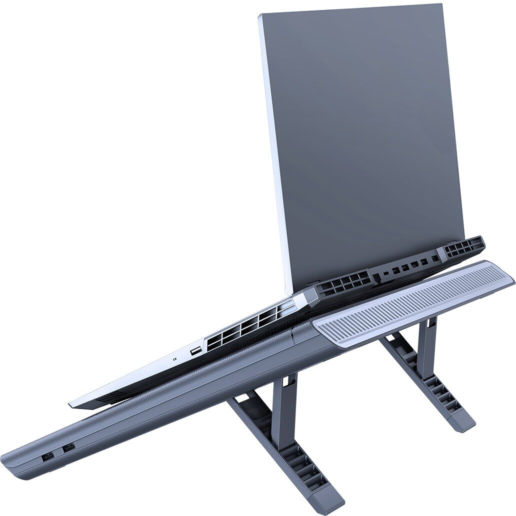 Охлаждающая подставка для ноутбука Baseus ThermoCool Heat-Dissipating Laptop Stand (Turbo Fan Version) Серая (LUWK000013) — фото 1