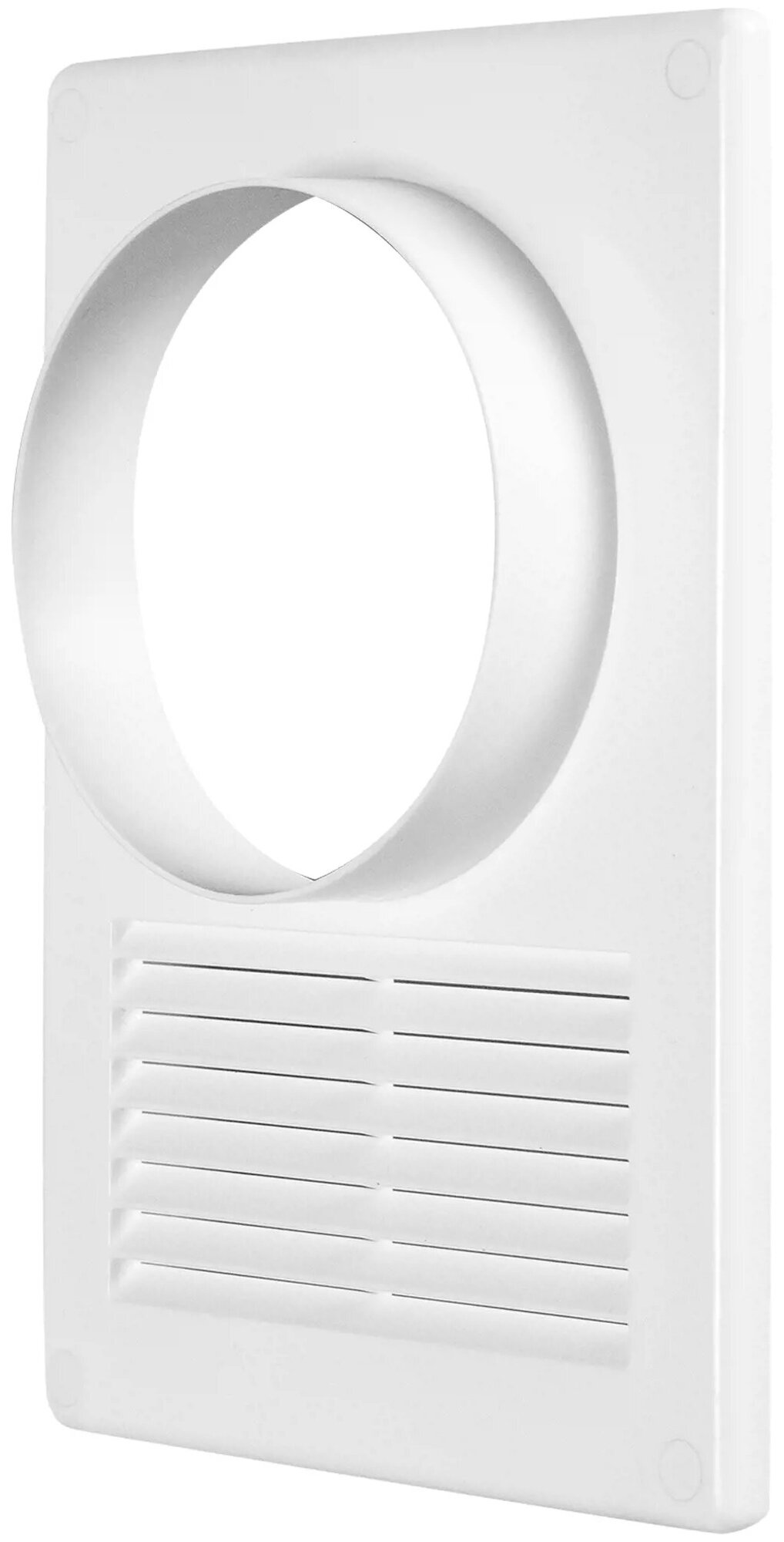 фото EQUATION Решётка вентиляционная с фланцем, D120 мм, 170х240 мм, цвет белый