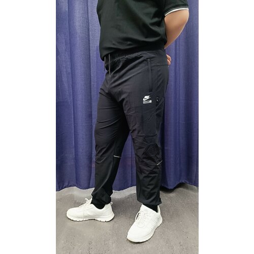 Беговые брюки, размер 4XL(54), черный