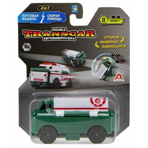 1toy Transcar Double: Авторадар -Санитарная машина,8см, блистер машинка 1 toy transcar double 2 в 1 лесовоз автовоз т18283 8 см зеленый фиолетовый