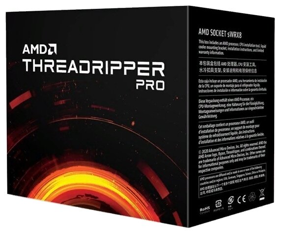 Процессор AMD Ryzen Threadripper PRO 3995WX sWRX8, 64 x 2700 МГц, BOX