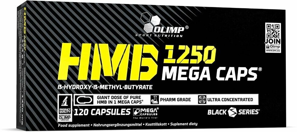 HMB Mega Caps 1000mg, 120 капсул