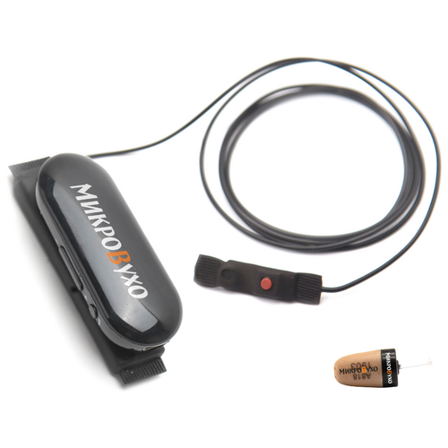 Капсульный микронаушник К5 4 мм и гарнитура Bluetooth Box PRO Plus с выносным микрофоном, кнопкой подачи сигнала, кнопкой ответа и перезвона