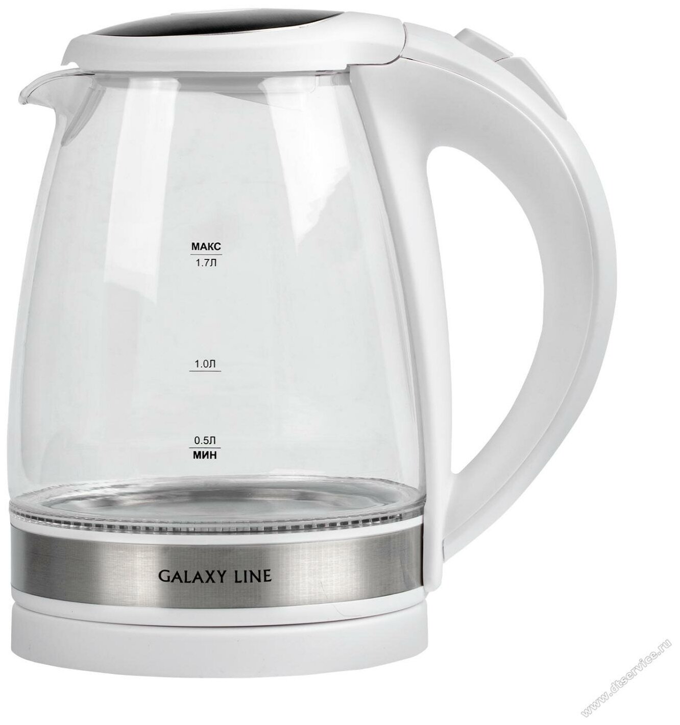 Чайник электрический Galaxy Line GL0560 1,7л 2200Вт корпус стекло белый - фотография № 12