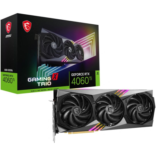 Видеокарта MSI GeForce RTX 4060 Ti GAMING X TRIO, 8 ГБ (RTX 4060 Ti GAMING X TRIO 8G)