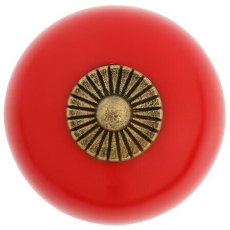 Ручка кнопка DOME Ceramics 003, керамическая, красная - фотография № 6