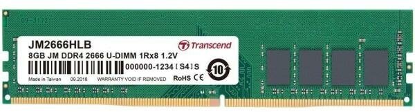 Оперативная память для компьютера 16Gb (1x16Gb) PC4-21300 2666MHz DDR4 UDIMM CL19 Transcend JM2666HLB-16G