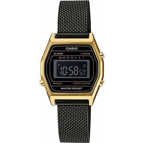 фото Наручные часы casio часы наручные женские casio vintage la690wemb-1bef гарантия 2 года, черный, золотой