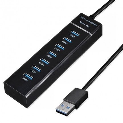 USB хаб Ks-is 7 x USB 2.0 F в USB 3.0 Type A M (KS-568) с БП