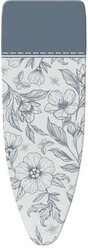 Гладильная доска Nika-best Серые цветы, тефлоновый чехол, 122 x 40 см