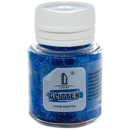 декоративные блестки luxart glitter серебро 80 мл Декоративные Блестки Luxart Glitter Голубой 20 мл