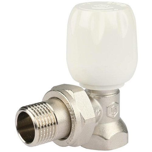 Stout Клапан ручной терморегулирующий с неподъемным шпинделем, угловой 1/2 клапан ручной терморегулирующий stout прямой 1 2