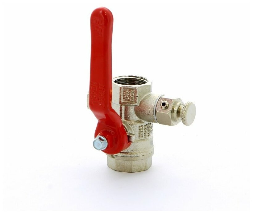 фото Кран шаровый ITAP 1' ВВ ручка с заглушкой 1/4" и дренажным вентилем