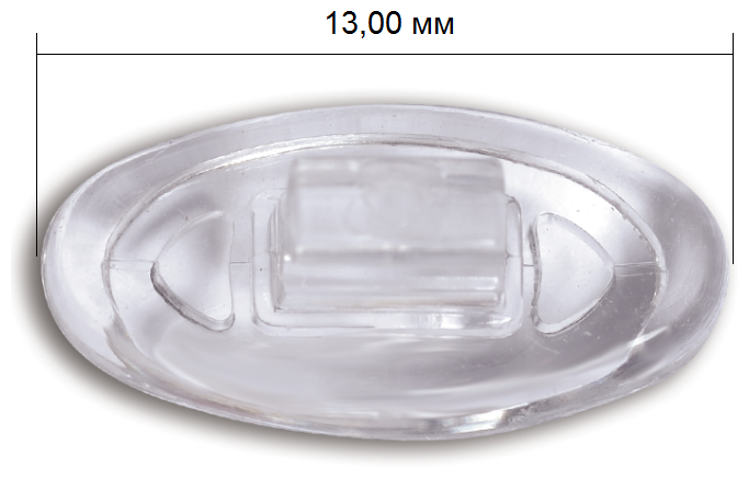 Носовые упоры OptiTech для очков, повышенной комфортности c пластиковой вставкой cимметричные под защелку, 2 пары