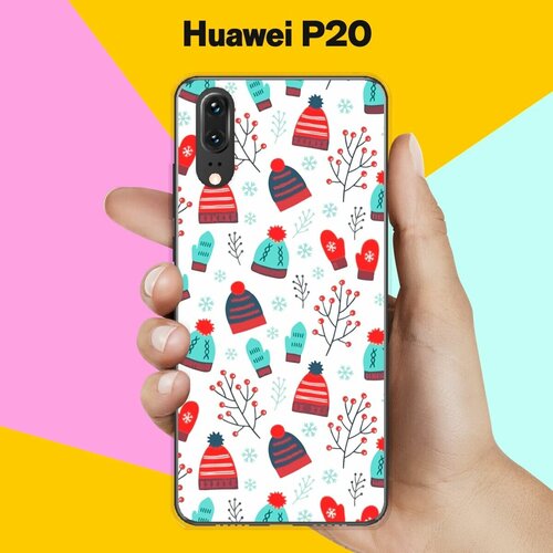 Силиконовый чехол на Huawei P20 Узор зимний / для Хуавей П20