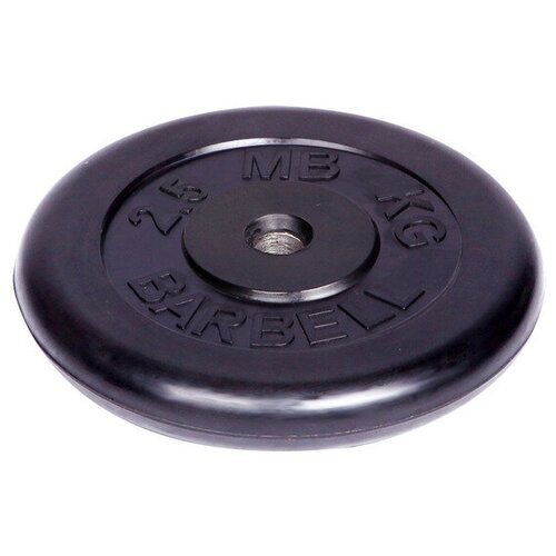 фото Диск обрезиненный barbell d 31 мм чёрный 2,5 кг mb barbell