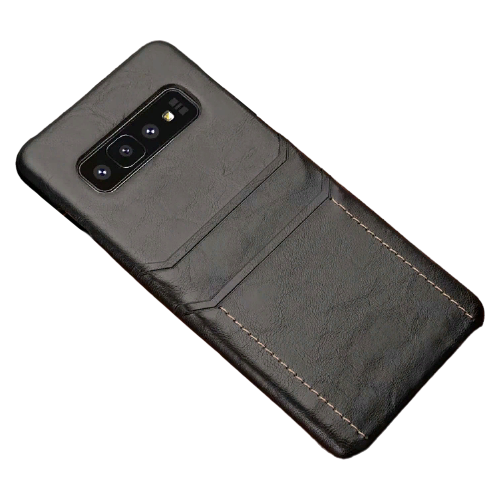Чехол панель-накладка MyPads для Samsung Galaxy S10 Lite / Samsung Galaxy A91 из качественной импортной кожи с визитницей с отделением для банков.