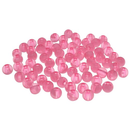 Набор пластиковых бусин Астра 6 мм, 20 гр (170+/-10шт), розовый