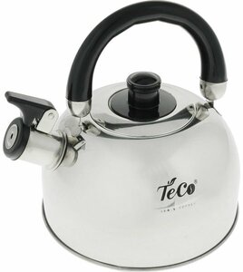 Чайник для плиты TECO TC-120, нержавейка со свистком, 2л