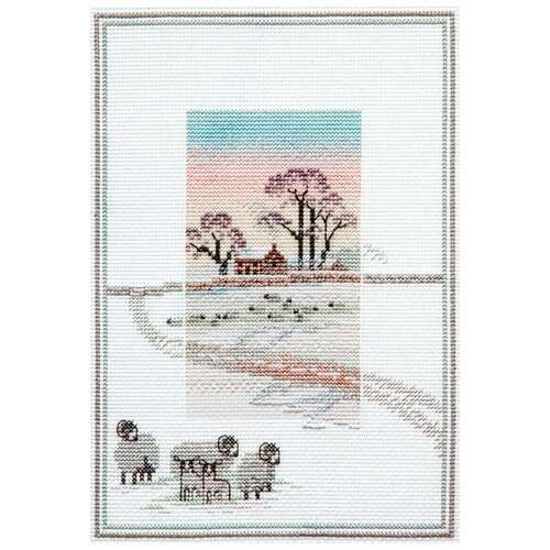 фото Набор для вышивания derwentwater mm6 snowy sheep derwentwater designs