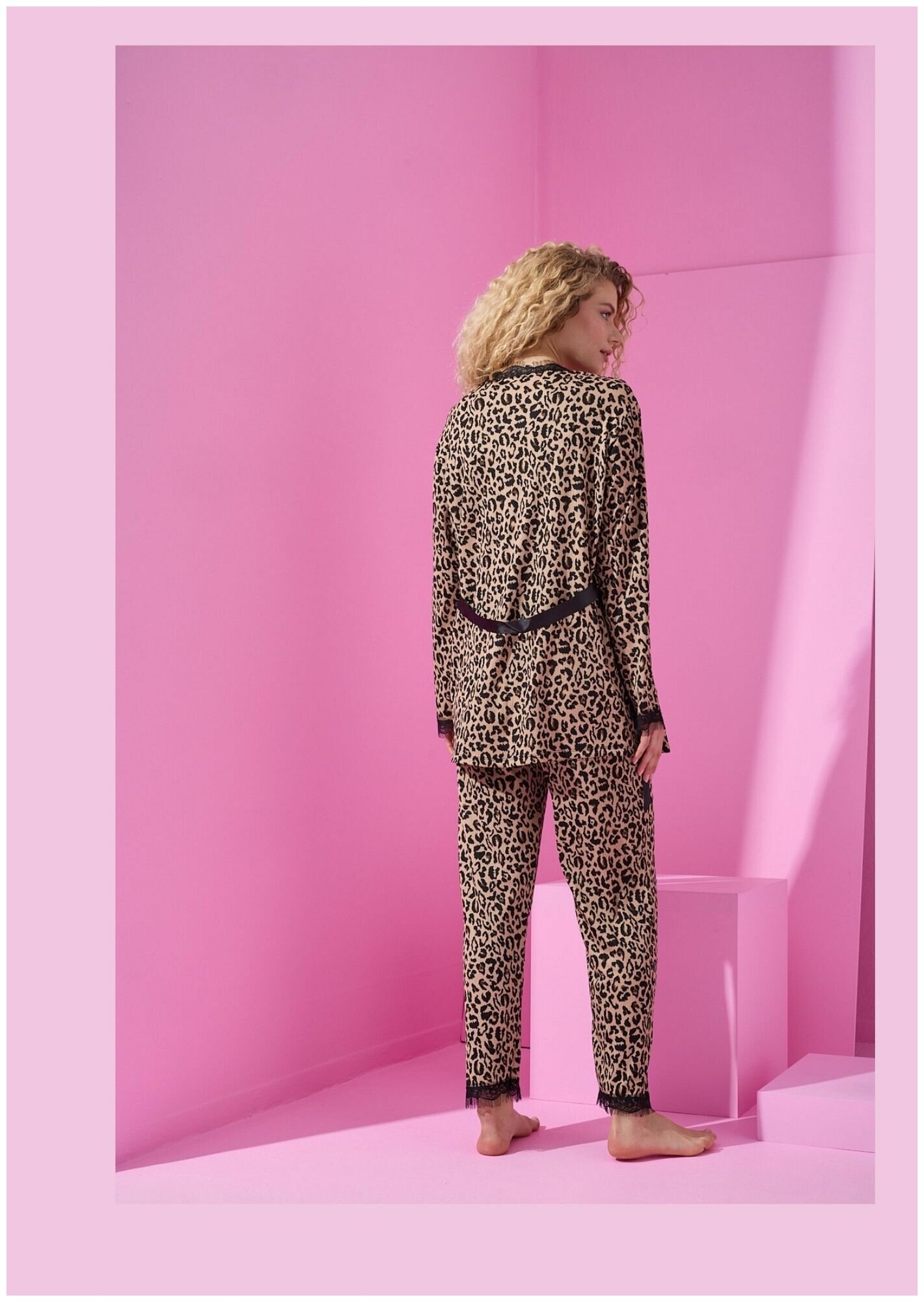 Arcan tekstil Пижама женская тройка леопард р-р.L - фотография № 2