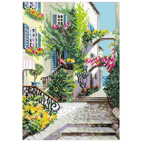 фото Итальянский дворик набор для выкладывания стразами 27х38 риолис ам0025