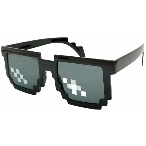 Карнавальные очки Пиксели черные