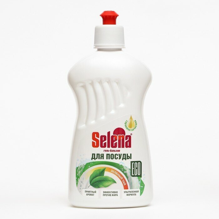 Средство для мытья посуды Selena "Зеленый чай", 500 мл (МО-32)