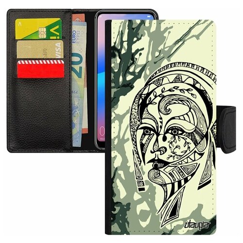 фото Чехол книжка на мобильный redmi 6a, "портрет женщины" лицо fleur utaupia