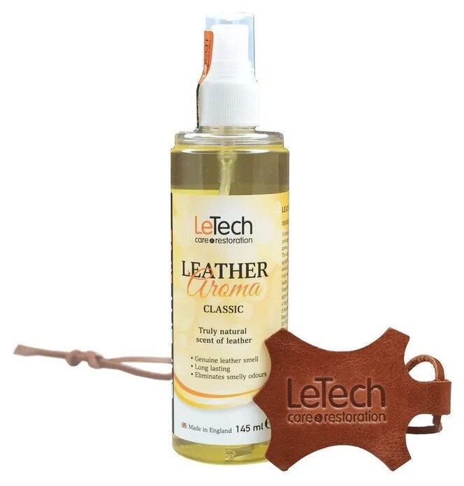 Ароматизатор спрей в машину LeTech с запахом натуральной кожи (Leather Aroma Classic), 145 мл