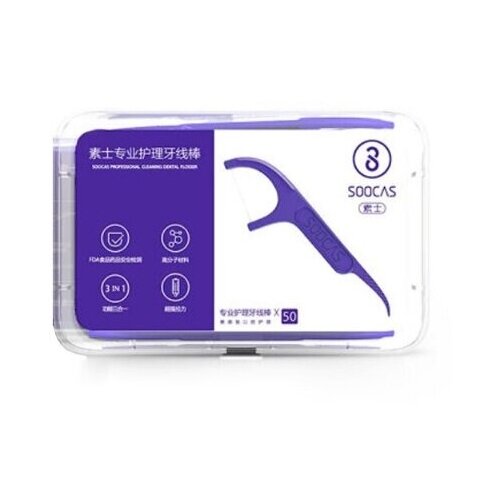 Зубная нить Xiaomi Soocas Floss Pick (50 штук) (blue)