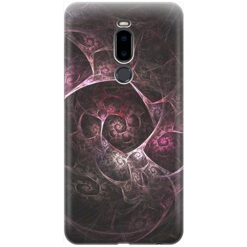 фото Ультратонкий силиконовый чехол-накладка для meizu note 8 с принтом "темная абстракция" gosso