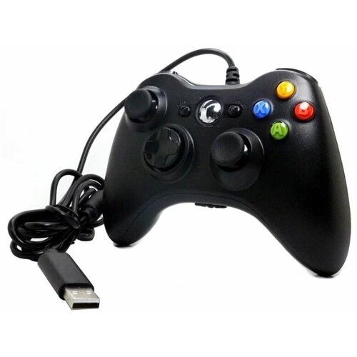 Джойстик для Xbox 360 с проводом, черный