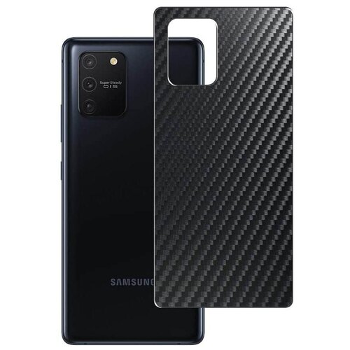 Гидрогелевая защитная пленка AlphaSkin на заднюю панель с принтом карбон для смартфона Samsung Galaxy S10E