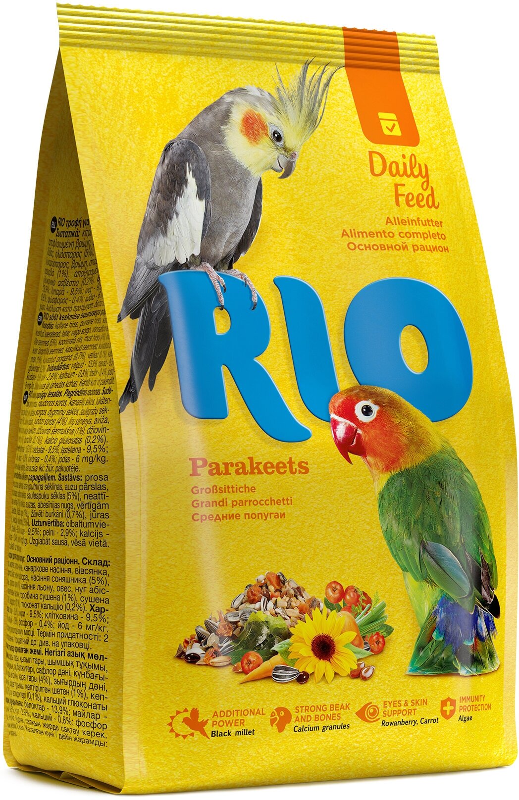RIO Корм для средних попугаев. Основной рацион, 1 кг