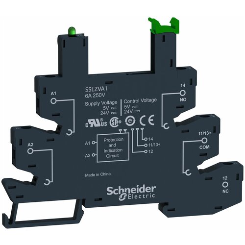 фото Розетка для реле, пруж. зажимы, = 5-24 в schneider electric, sslzra1