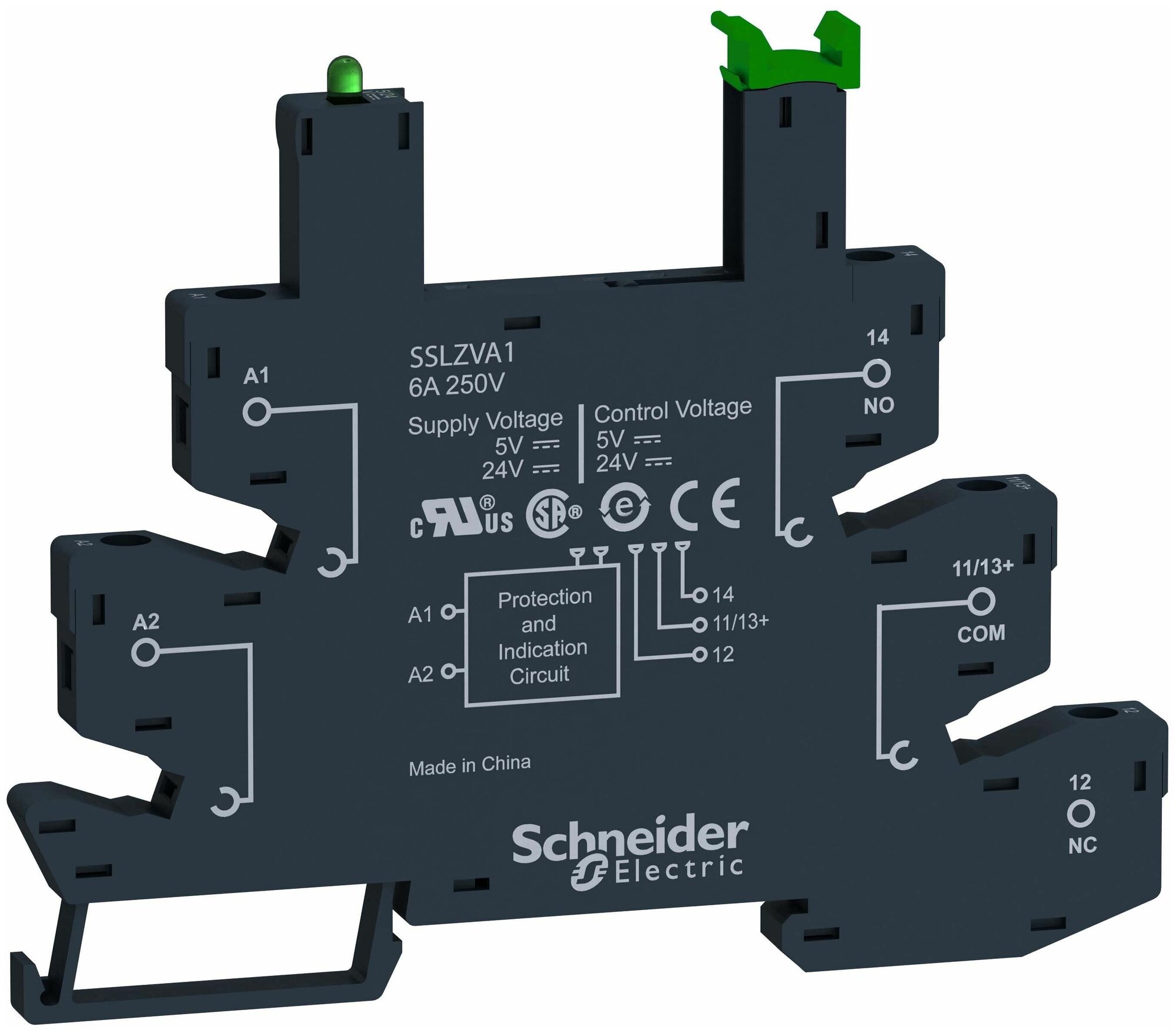 Розетка для реле пруж. зажимы = 5-24 в Schneider Electric SSLZRA1