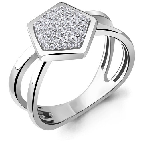 фото Серебряное кольцо aquamarine а66641 с ювелирным кристаллом diamant-online